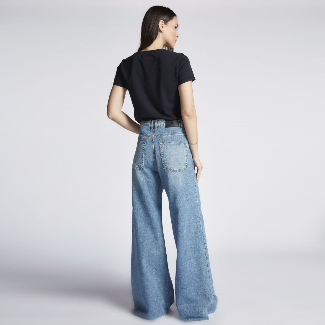 Calça Jeans Feminina Wide Leg Cintura Alta INV-607