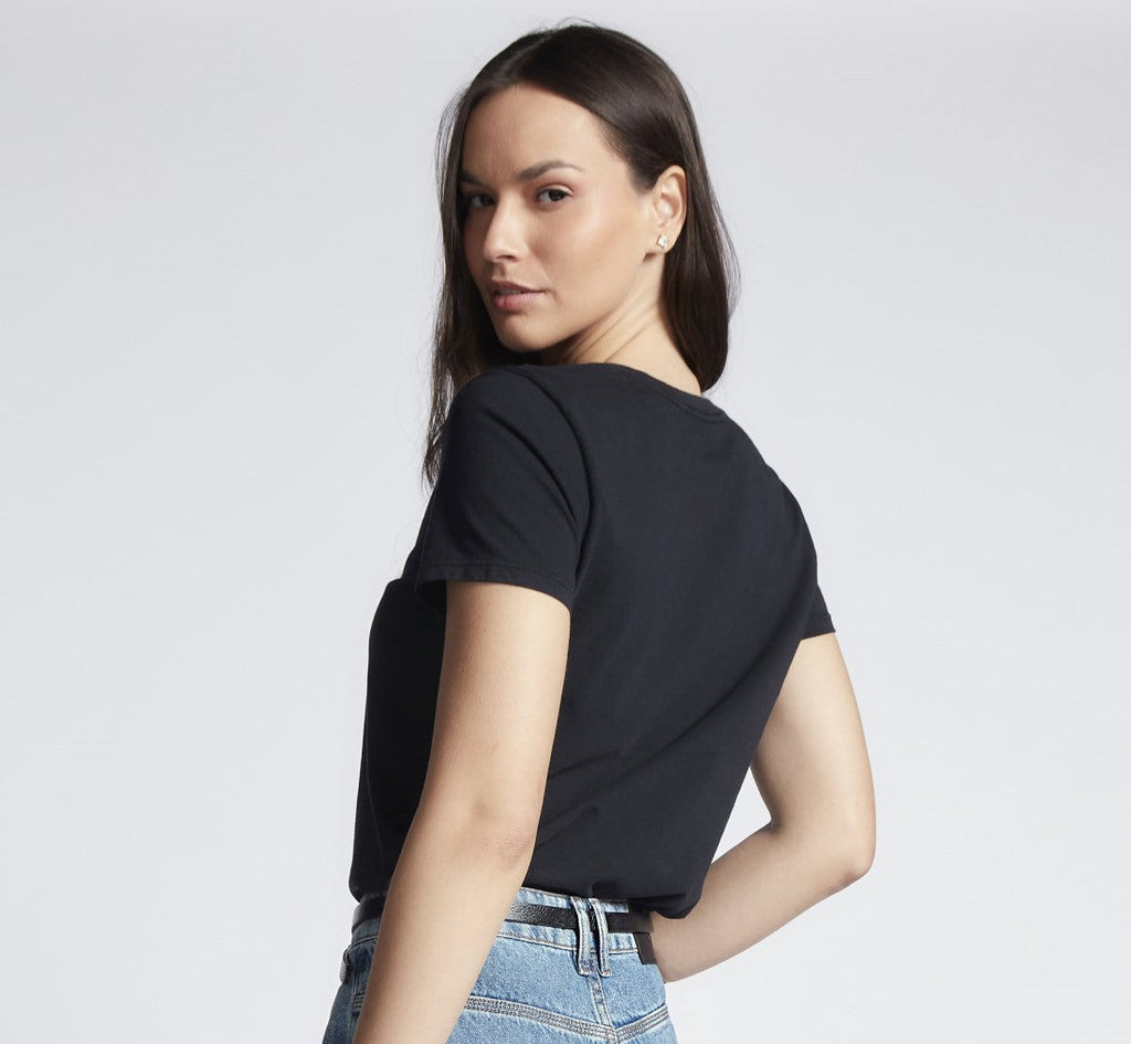 Camiseta Malha Feminina Preta T-shirt Honey be VT-002/2