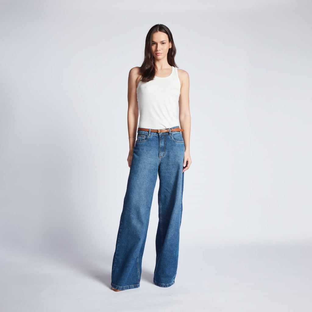 Regata Viscose Feminina Canelada Elastano Off-White 1315E7520/2