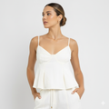 Blusa Feminina de Alças Finas Estruturada em Poliamida com Viscose BL613