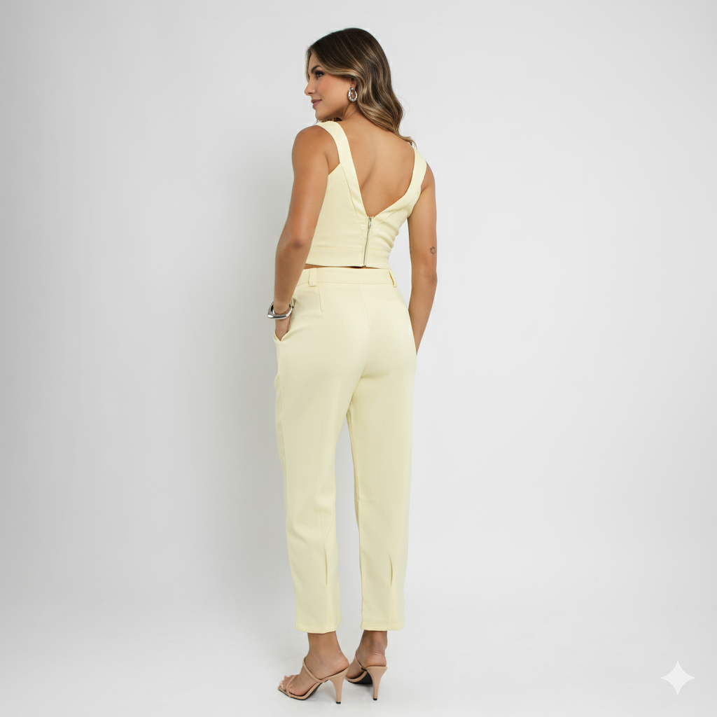 Calça Feminina de Alfaiataria com Elastano LG2380