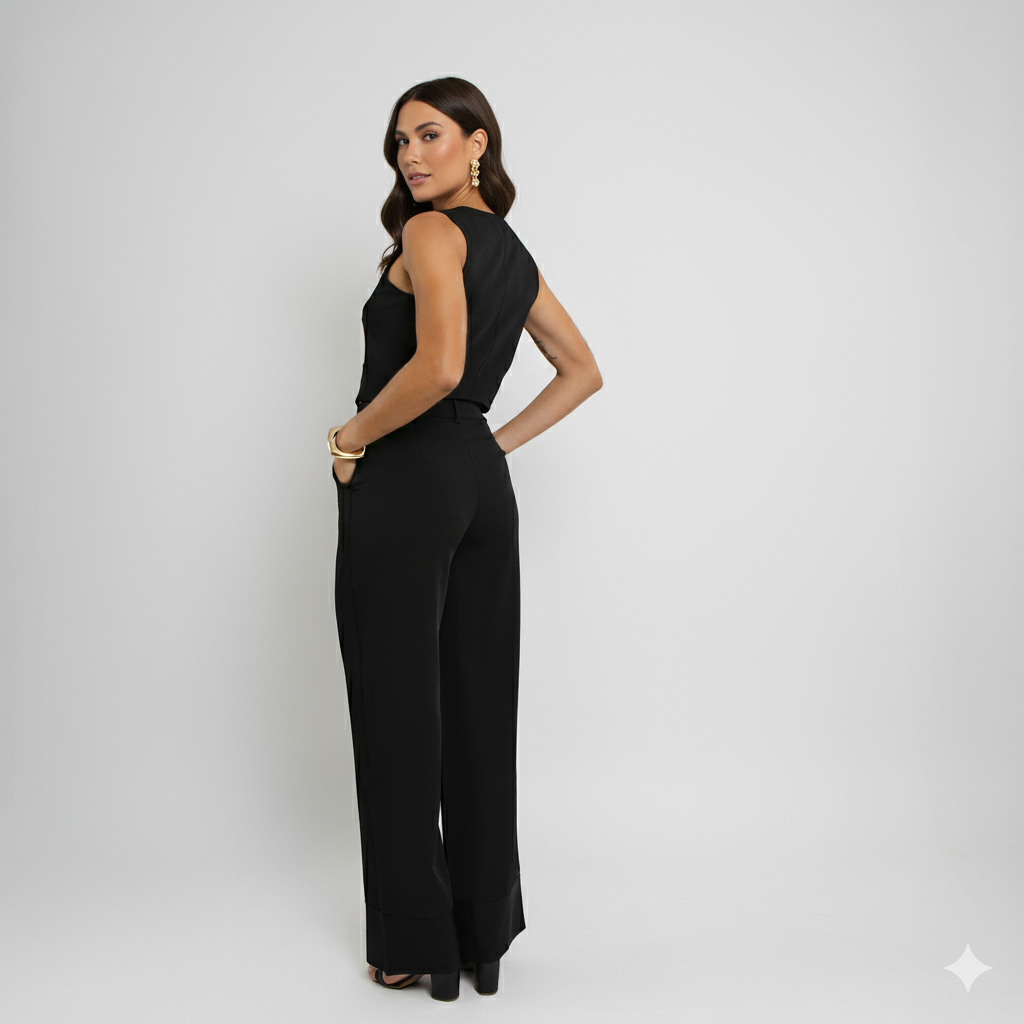 Calça Feminina de Alfaiataria com Elastano – Tecido Estruturado LG2376