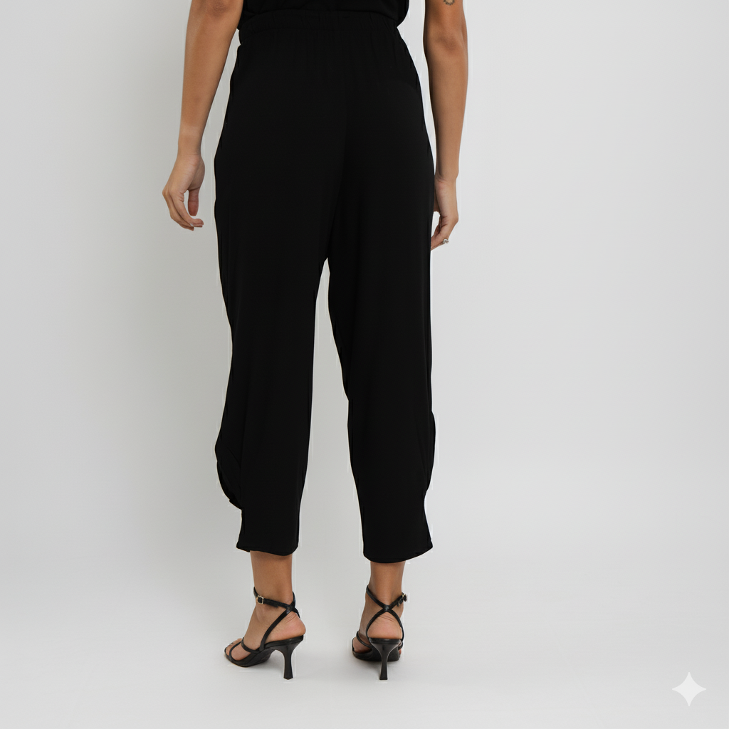 Calça Pantalona Feminina de Viscose – Cintura com Elástico LG2375