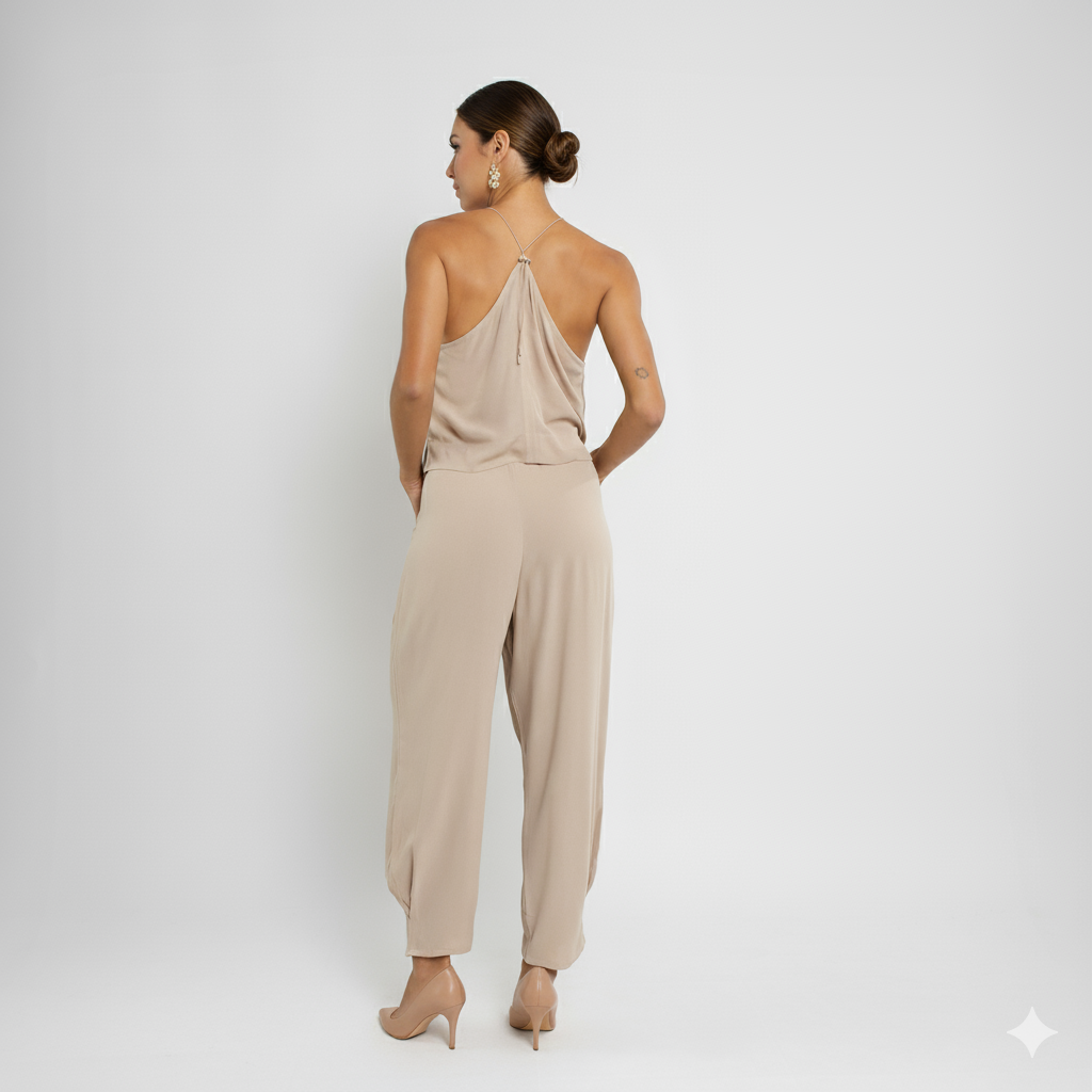 Calça Pantalona Feminina de Viscose – Cintura com Elástico LG2382
