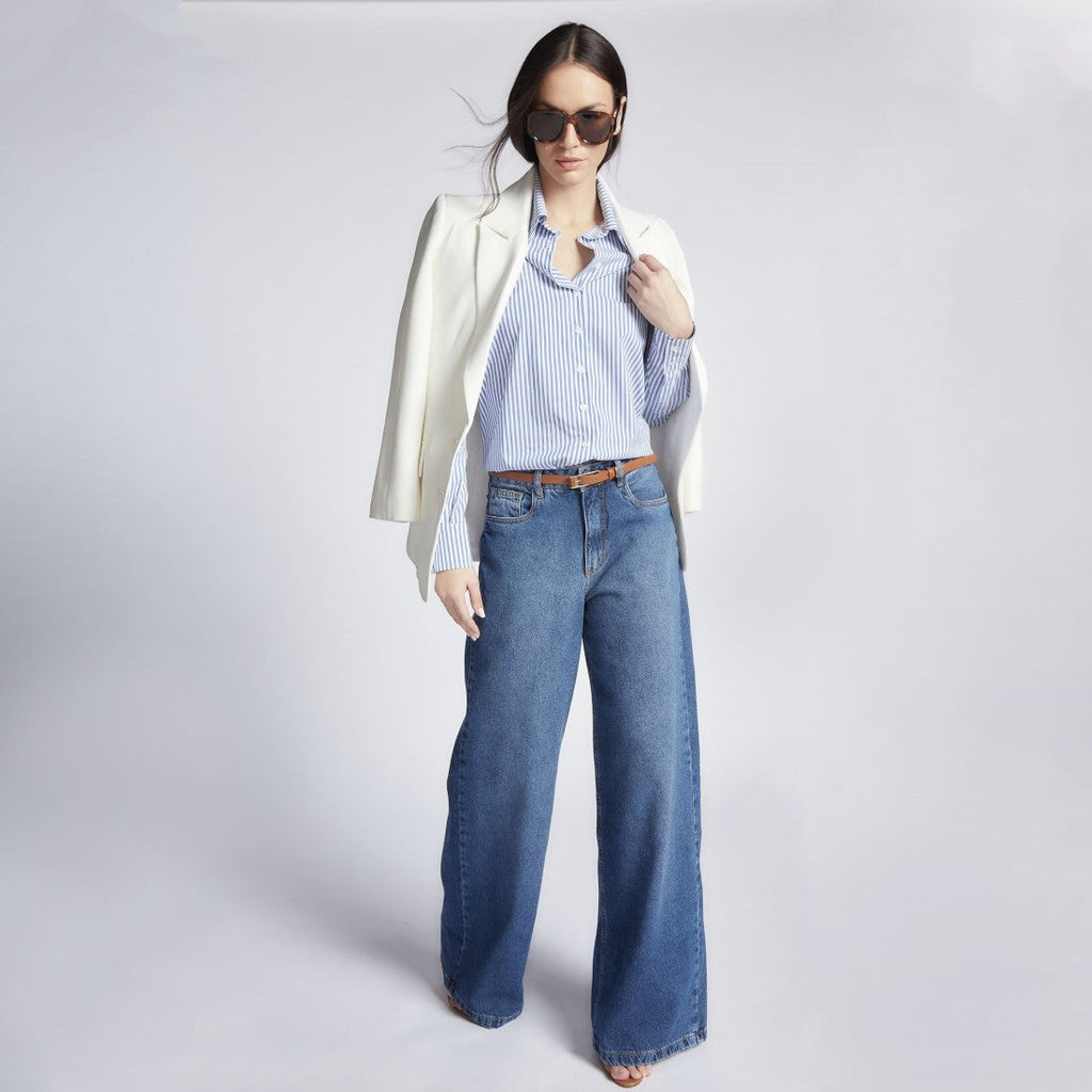 Calça Jeans Feminina Wide Leg INV-1572