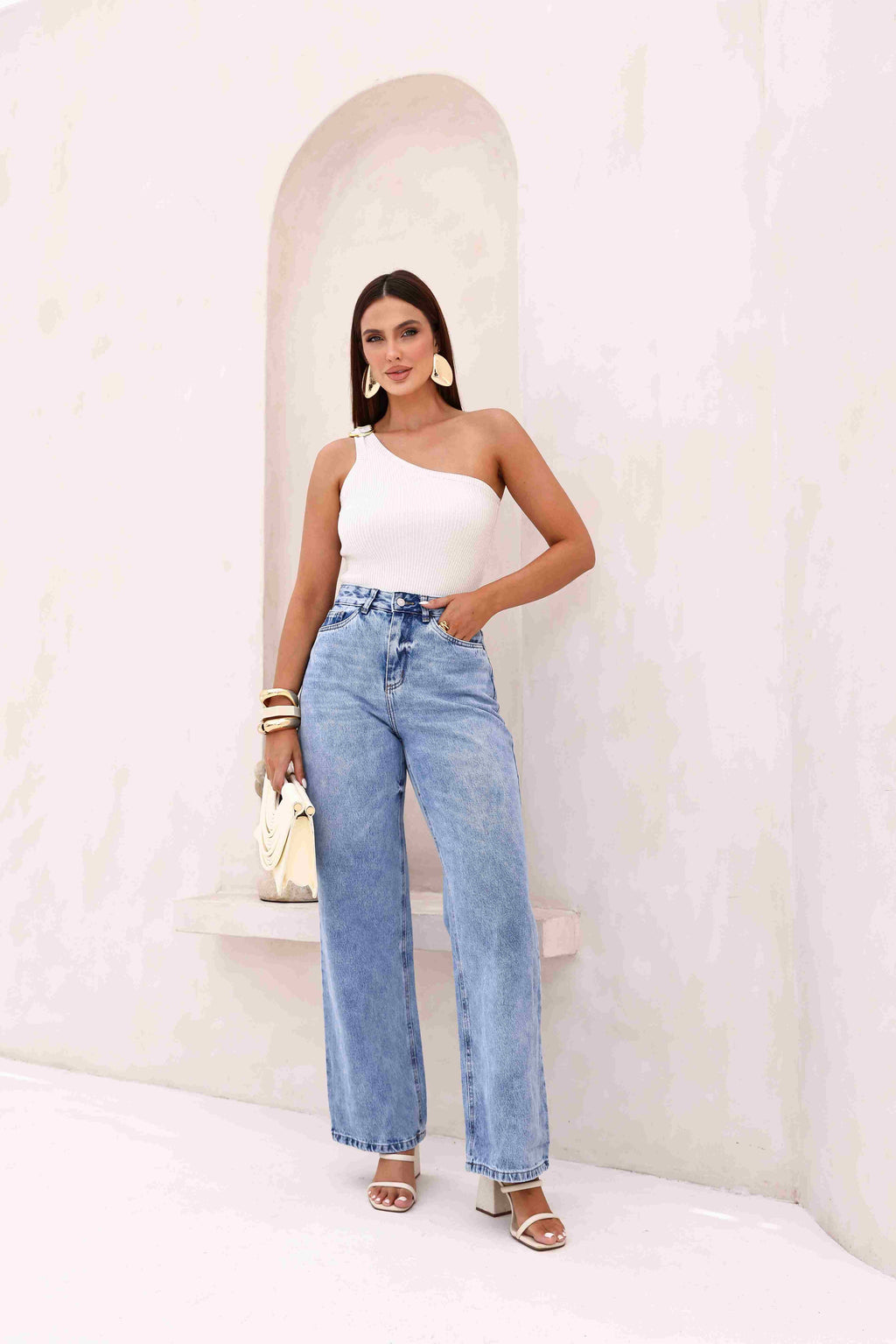 CALÇA WIDE LEG FEMININA CLARO