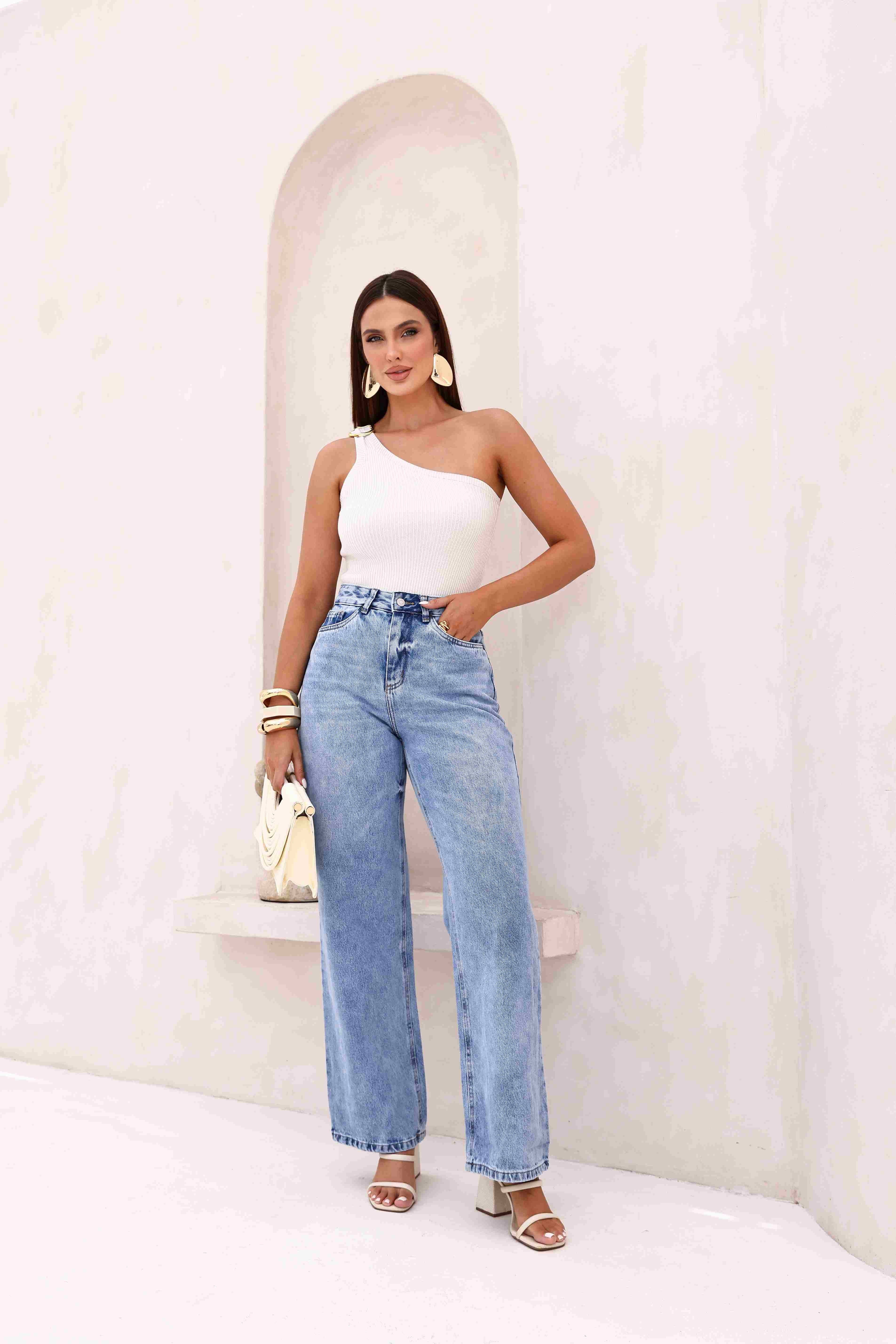 CALÇA WIDE LEG FEMININA CLARO