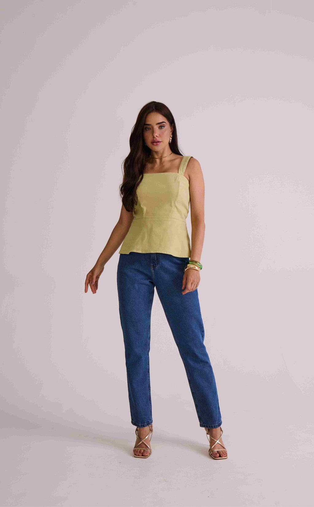CALÇA RETA FEMININA MEDIO
