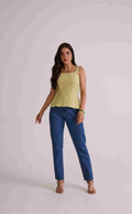 CALÇA RETA FEMININA MEDIO