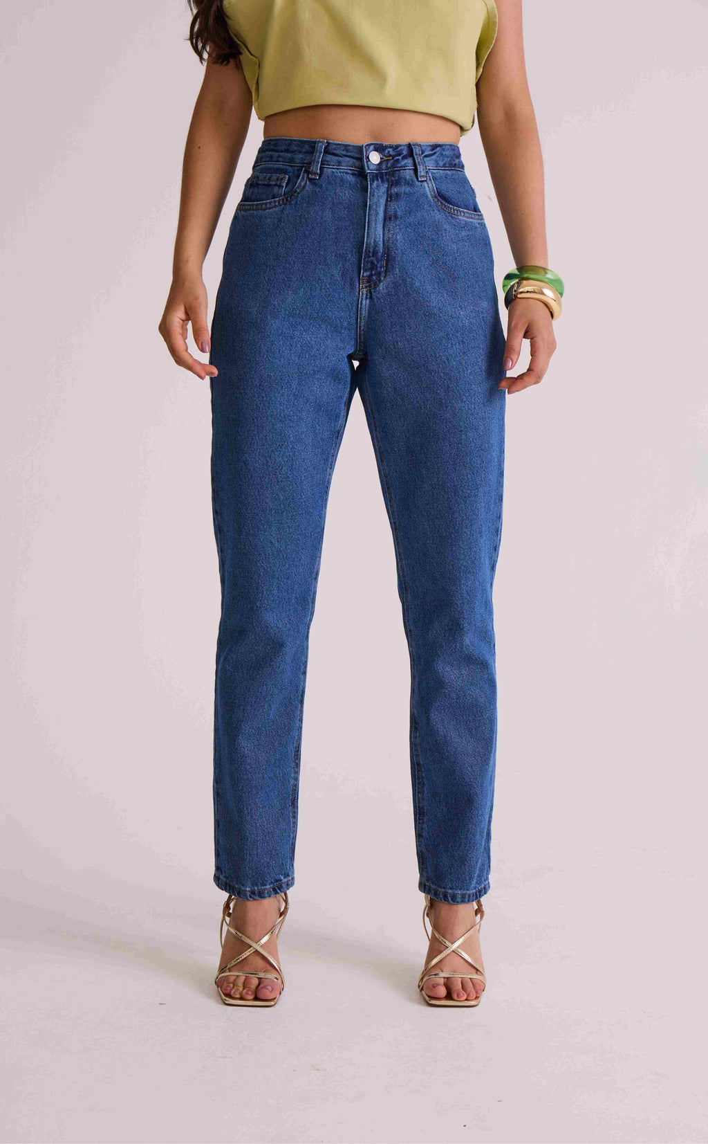 CALÇA RETA FEMININA MEDIO