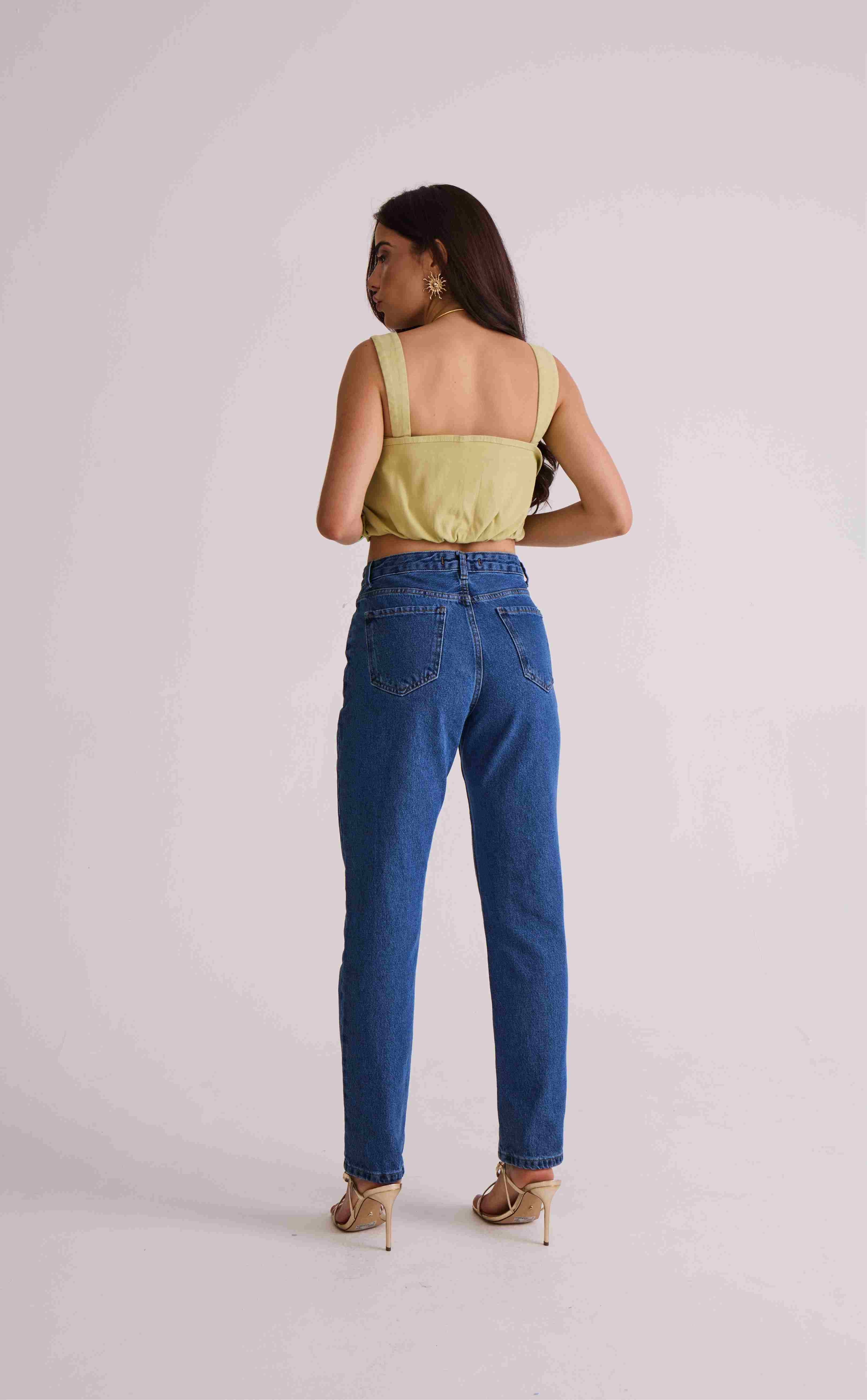 CALÇA RETA FEMININA MEDIO