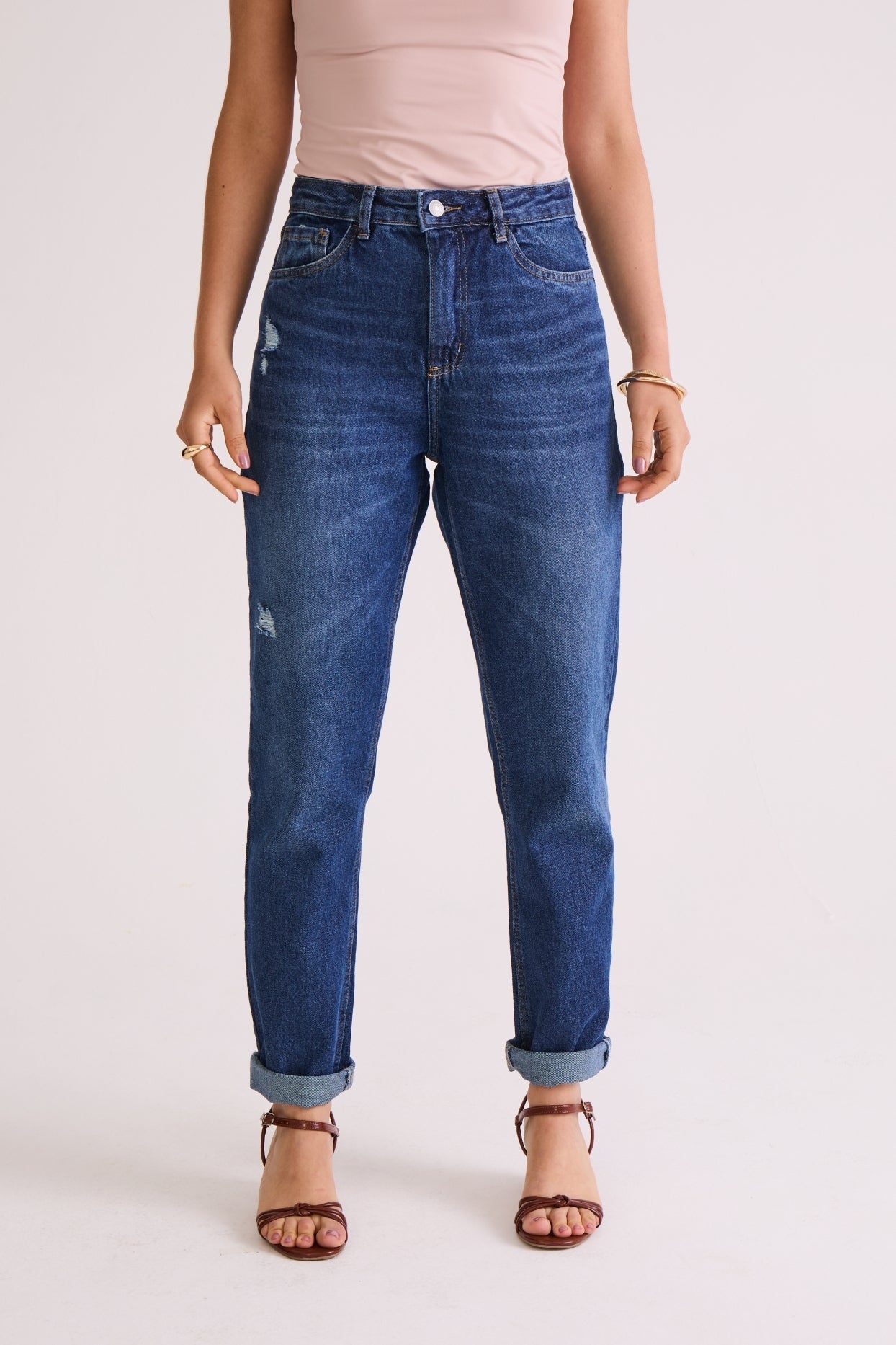 CALÇA RETA FEMININA ESCURO