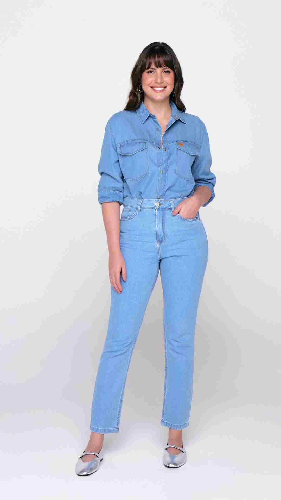 CALÇA MOM FEMININA CLARO