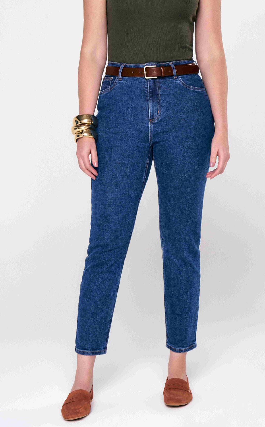 CALÇA MOM FEMININA ESCURO