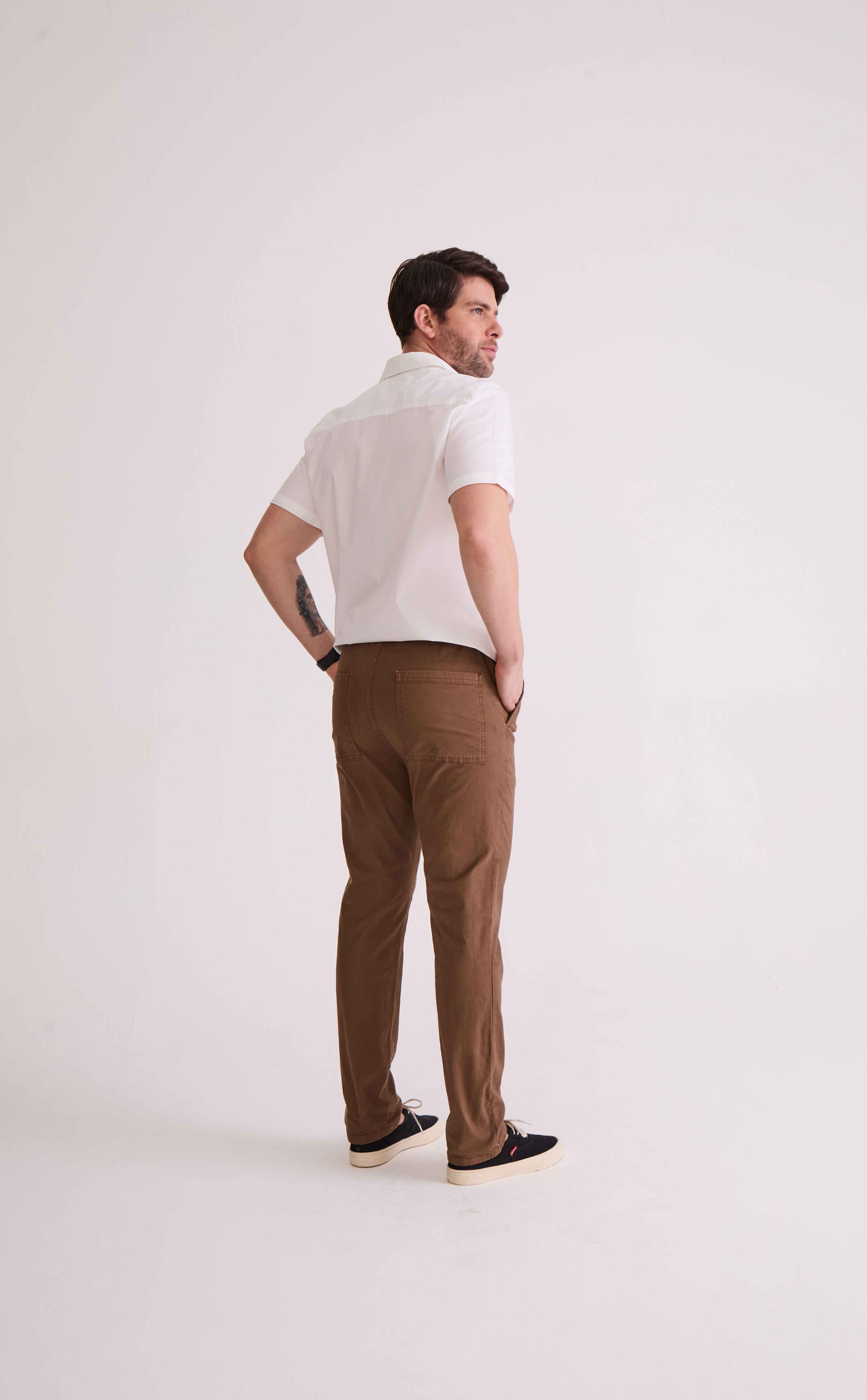 CALCA JOGGER MASCULINA KAKI