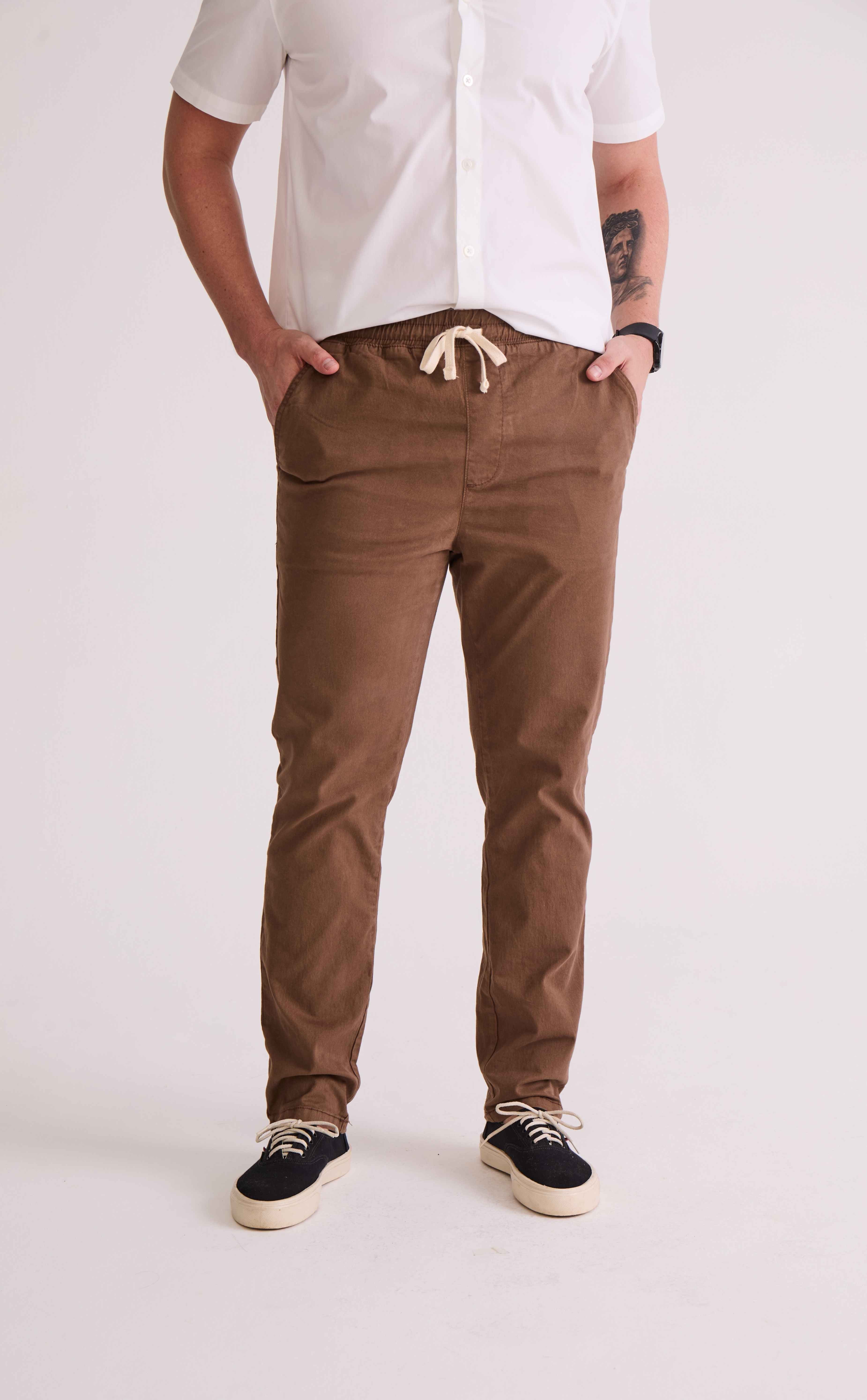 CALCA JOGGER MASCULINA KAKI