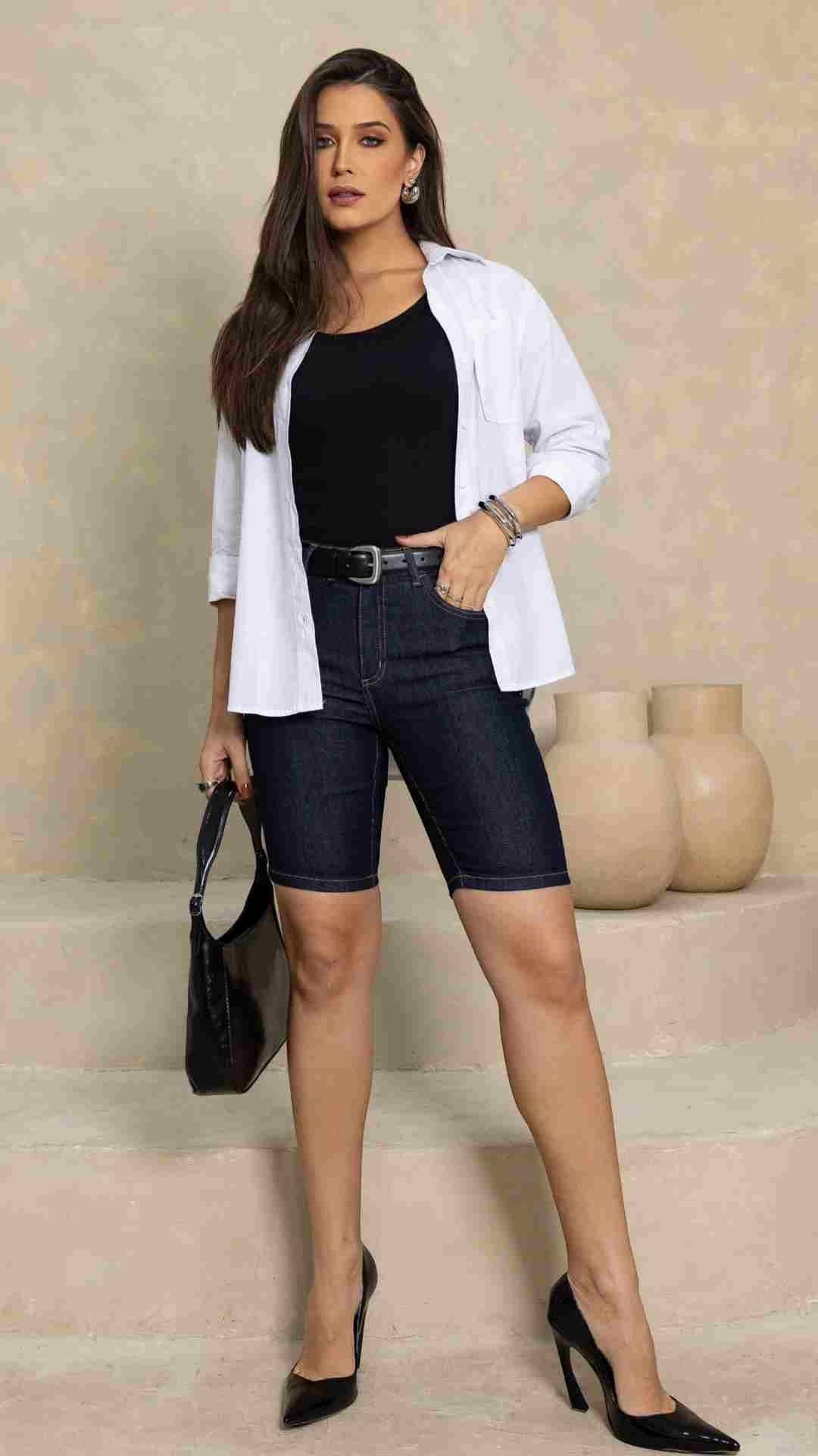 BERMUDA CLICLISTA FEMININA AMACIADO