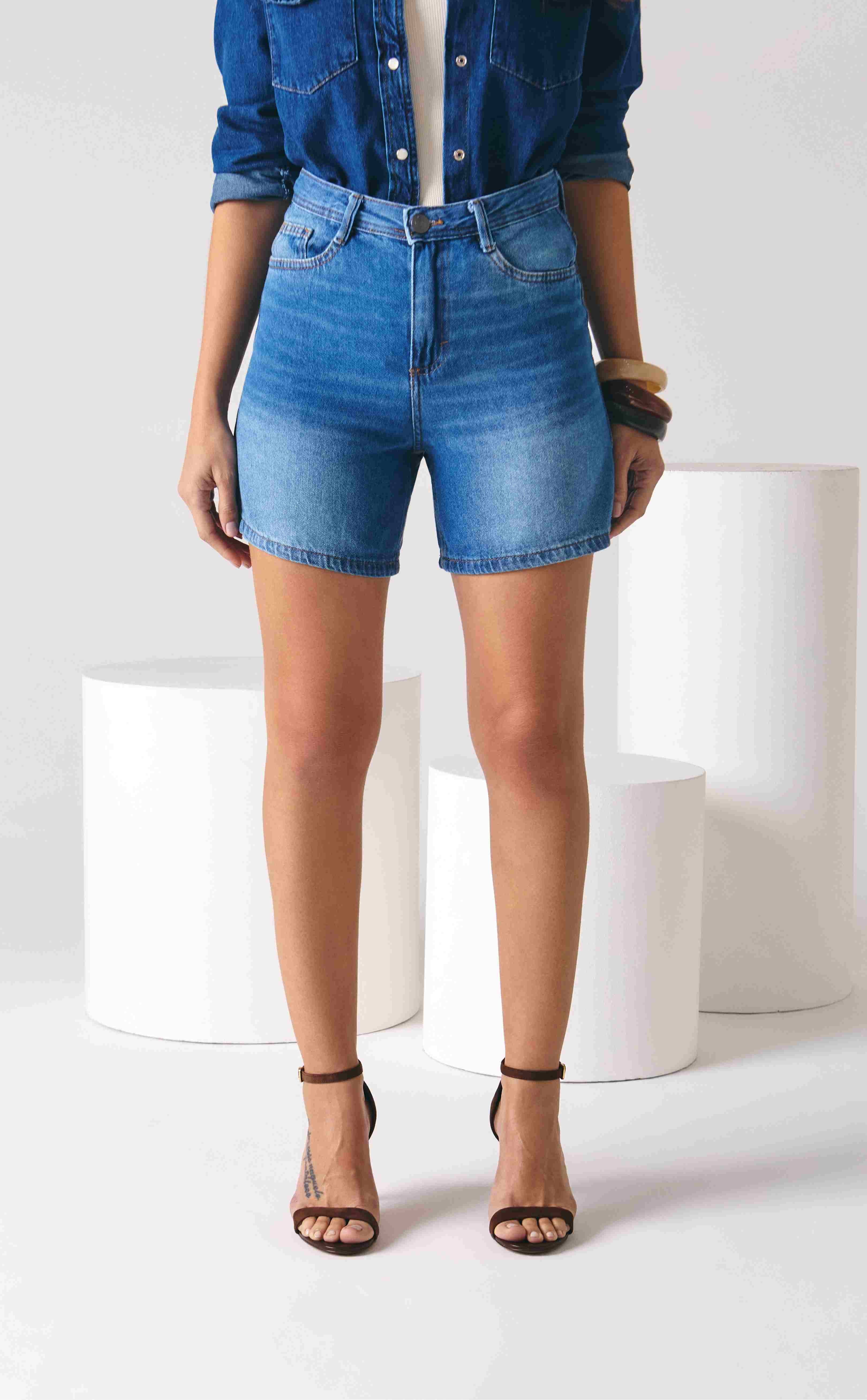 SHORTS PIPA FEMININO MEDIO