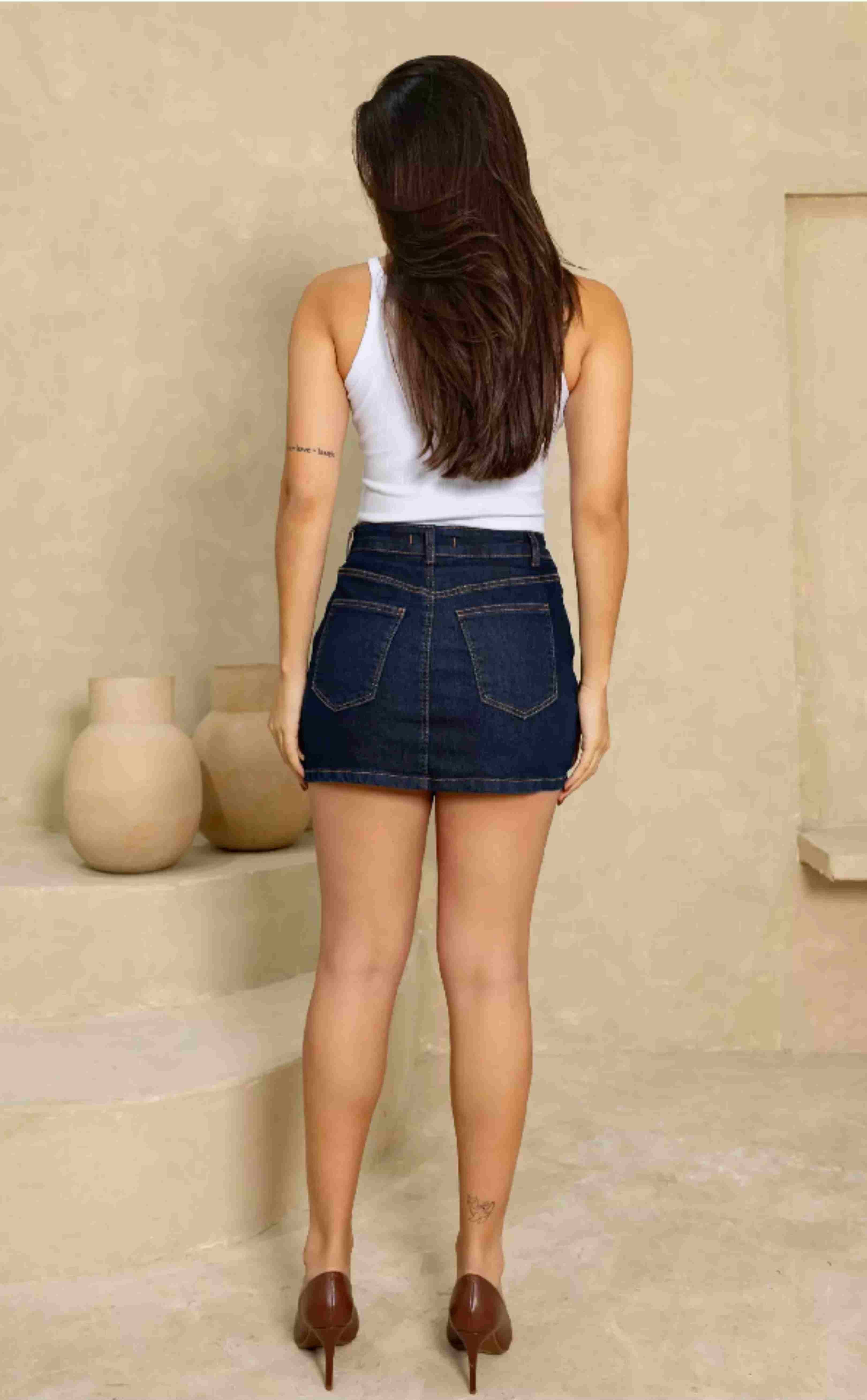 SHORTS SAIA FEMININO ESCURO