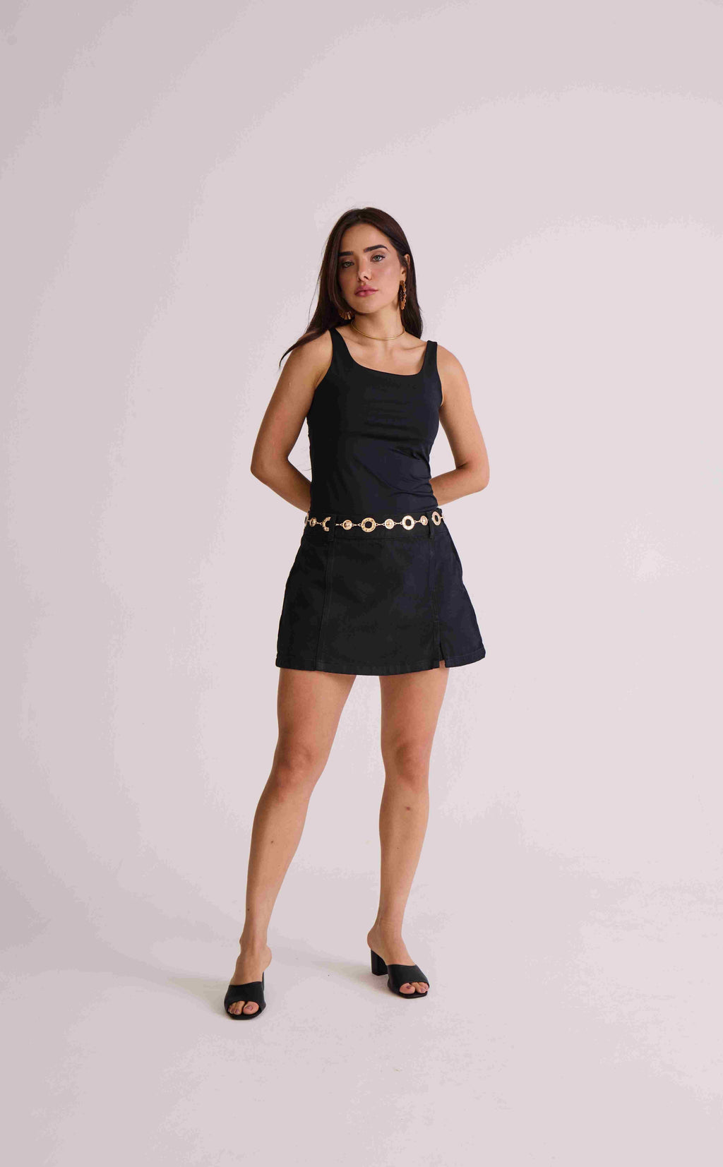 SHORTS SAIA SLIT FEMININO PRETO