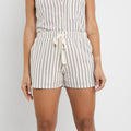 Short Feminino de Alfaiataria em Algodão com Cintura Elástica – Caimento Natural SH808